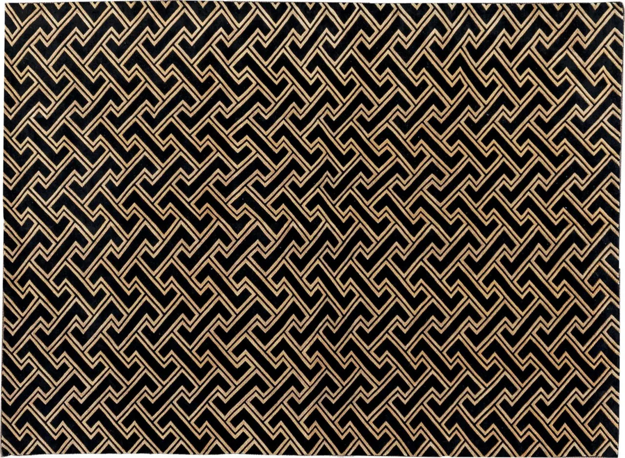Handwoven rug No. 049, 9′ × 12′, viewed from above
