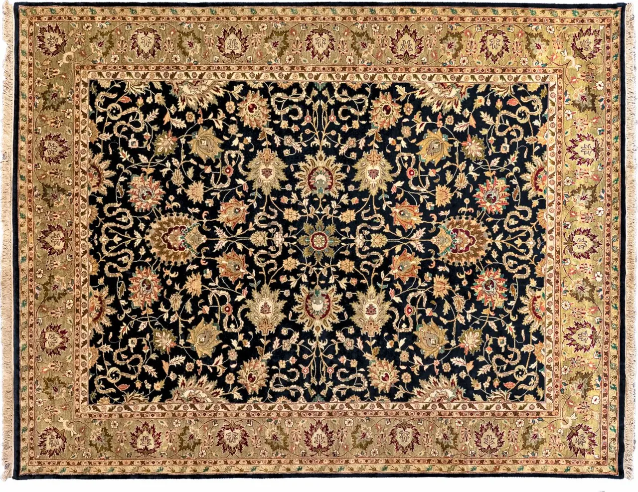 Handwoven rug No. 052, 9′ × 12′, viewed from above