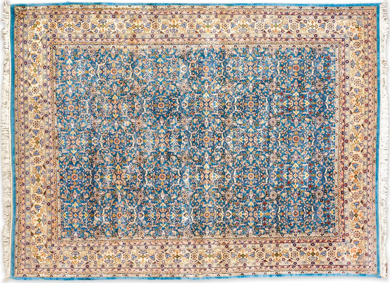 Handwoven rug No. 060, 9′ × 12′, viewed from above