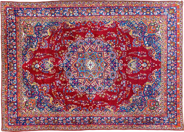 Handwoven rug No. 072, 10′ × 14′