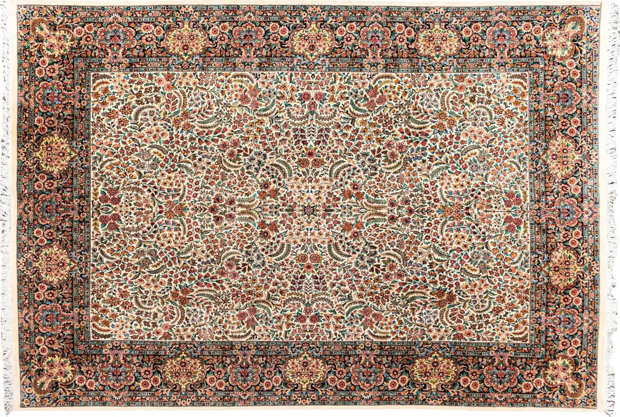 Handwoven rug No. 088, 10′ × 14′, viewed from above
