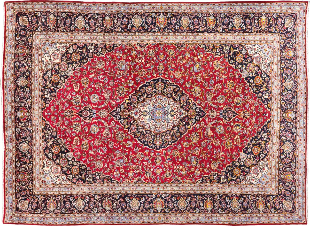 Handwoven rug No. 098, 10′ × 14′, viewed from above