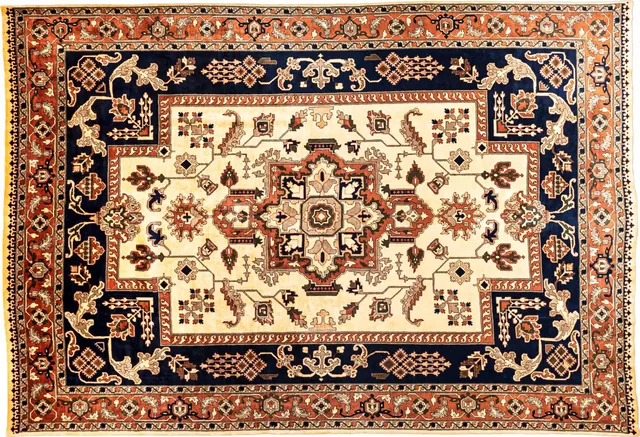 Handwoven rug No. 105, 10′ × 14′
