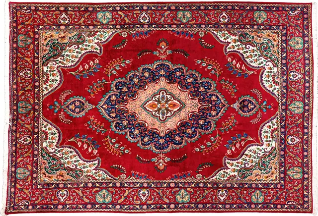 Handwoven rug No. 110, 10′ × 14′