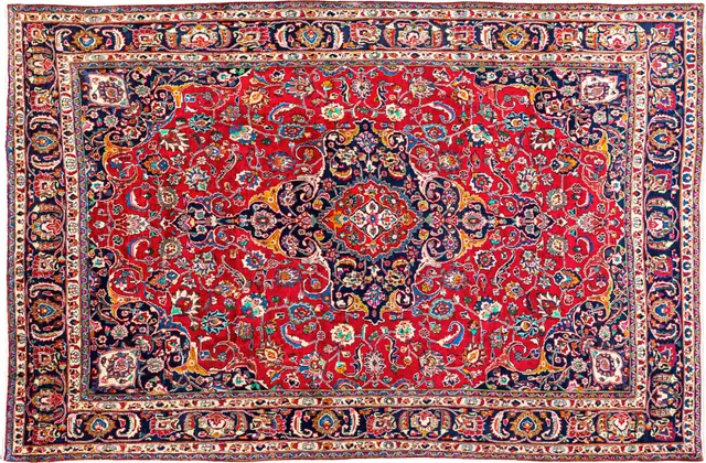 Handwoven rug No. 116, 10′ × 14′