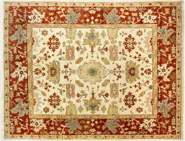 Handwoven rug No. 139, 8′ × 10′