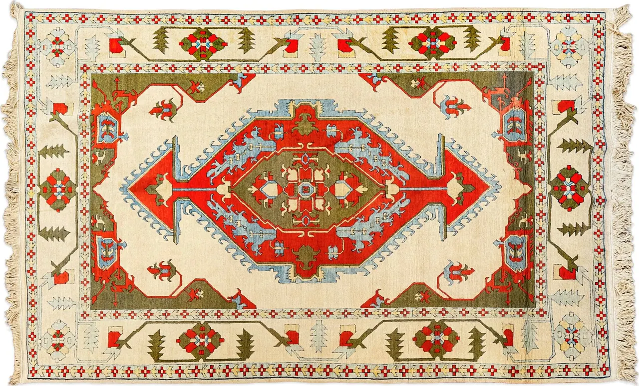 Handwoven rug No. 184, 8′ × 10′, viewed from above