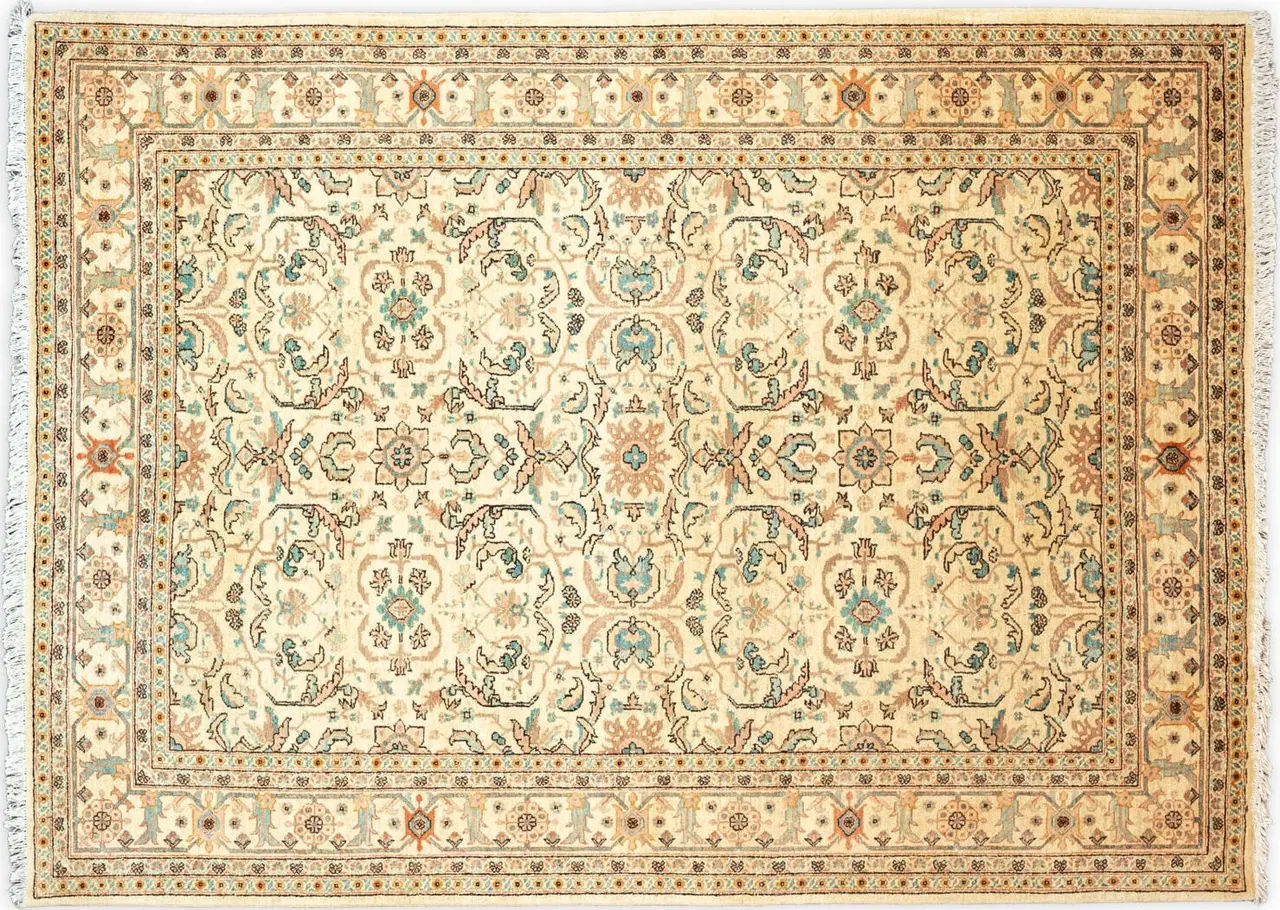 Handwoven rug No. 214, 8′ × 10′, viewed from above