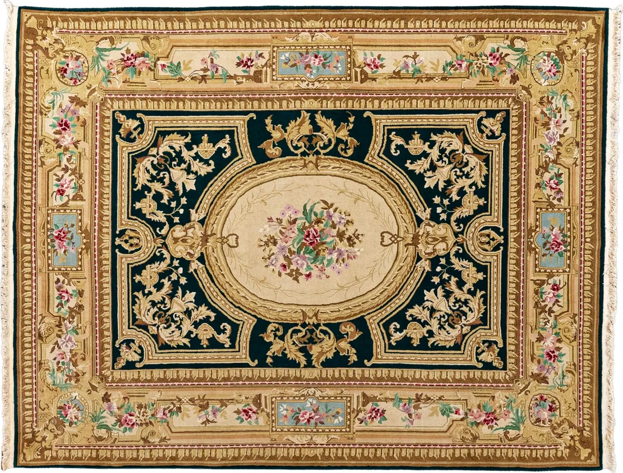 Handwoven rug No. 217, 8′ × 10′, viewed from above