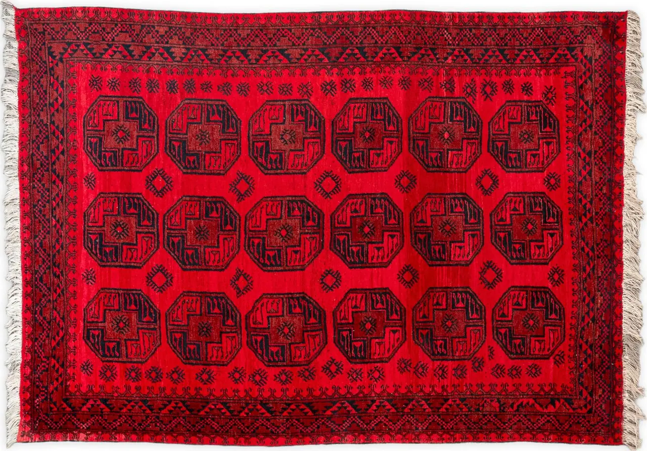 Handwoven rug No. 239, 8′ × 10′, viewed from above