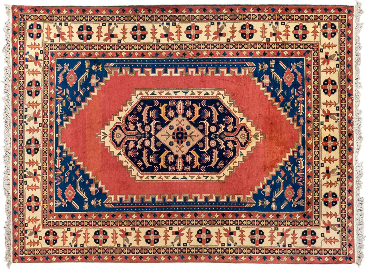 Handwoven rug No. 272, 8′ × 10′, viewed from above