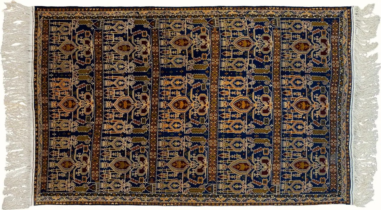 Handwoven rug No. 278, 6′ × 9′, viewed from above