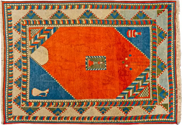Handwoven rug No. 280, 8′ × 10′