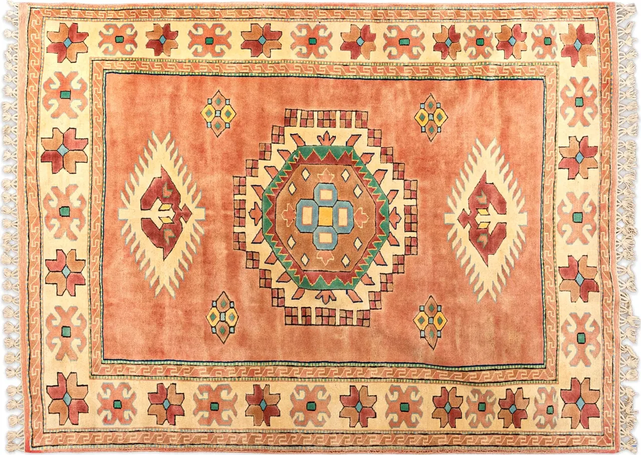 Handwoven rug No. 287, 8′ × 10′, viewed from above