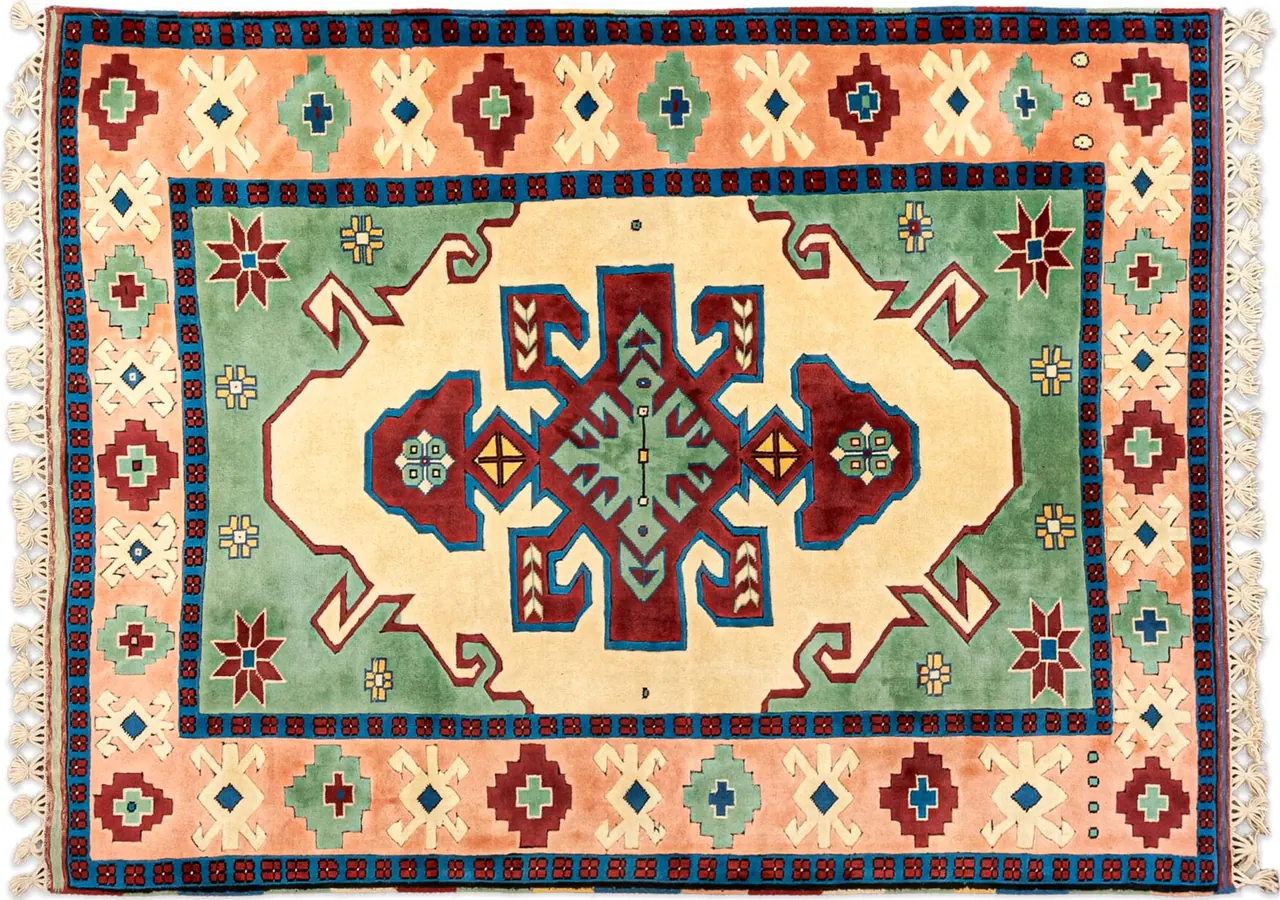Handwoven rug No. 289, 8′ × 10′, viewed from above