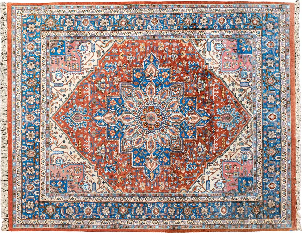 Handwoven rug No. 295, 8′ × 10′, viewed from above
