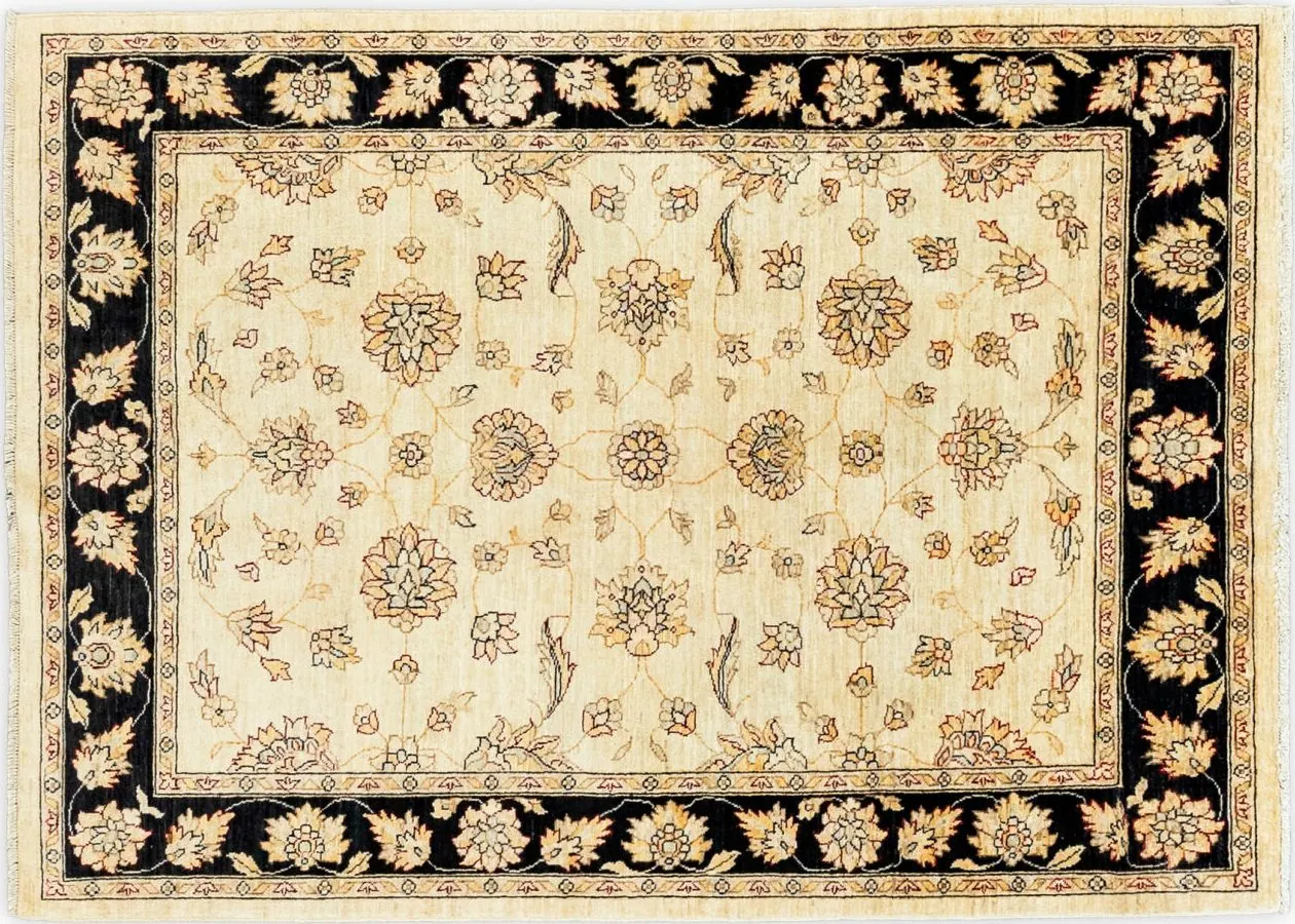 Handwoven rug No. 510, 5′ × 7′, viewed from above