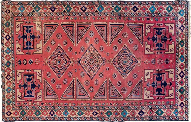 Handwoven rug No. 645, 6′ × 9′