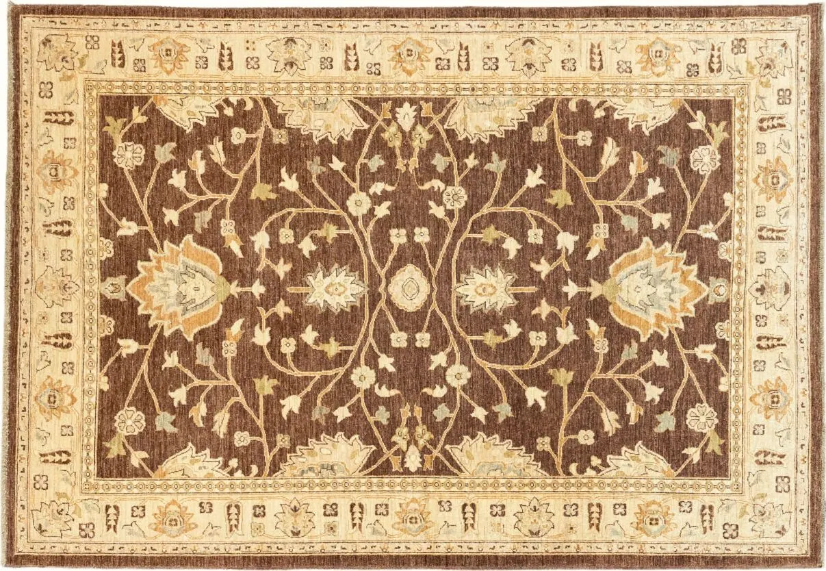 Handwoven rug No. 653, 6′ × 9′, viewed from above
