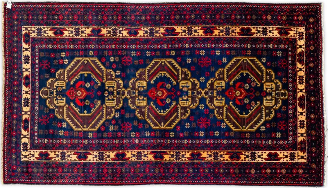 Handwoven rug No. 700, 9′ × 12′, viewed from above