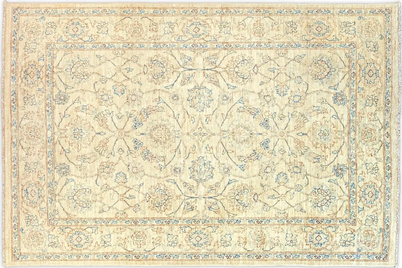 Handwoven rug No. RA13-36, 5′ × 7′, viewed from above