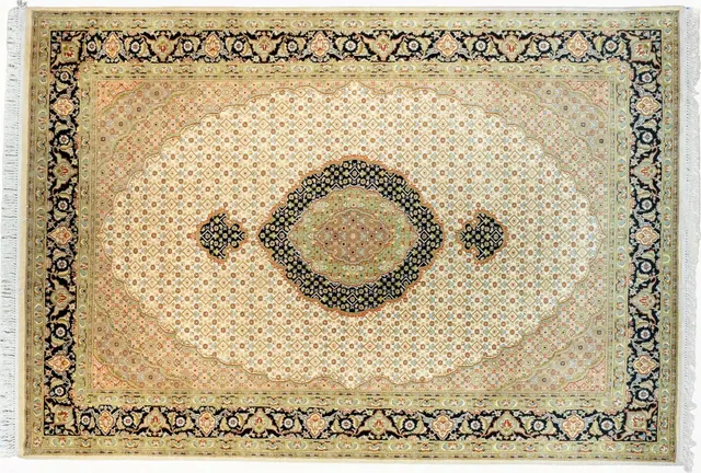 Handwoven rug No. RA13-40, 6′ × 9′