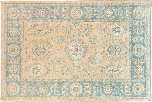 Handwoven rug No. RA13-96, 6′ × 9′