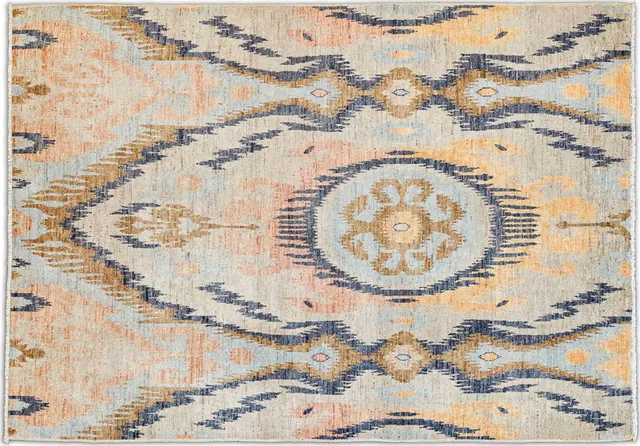 Handwoven rug No. U76, 5′ × 7′